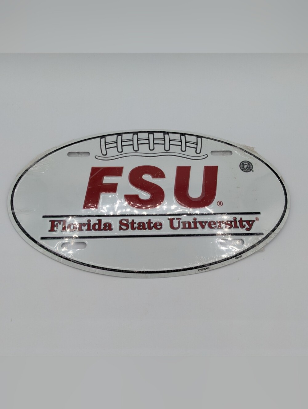 Vintage FSU Football Florida State University Seminoles Vanity License Plate